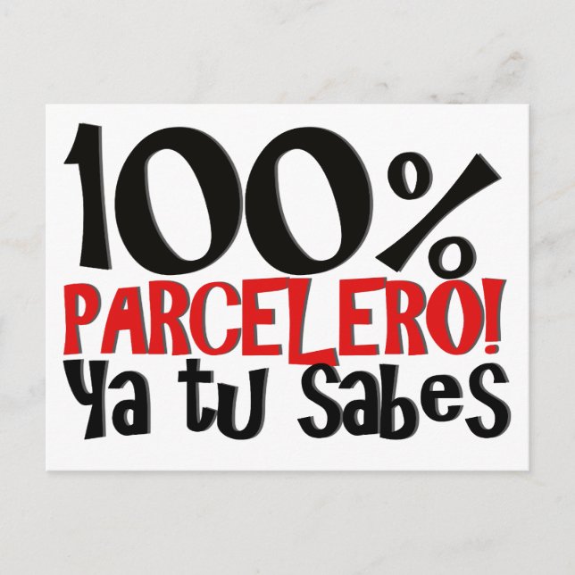 Postal 100% Parcelero, ya sabes (Anverso)