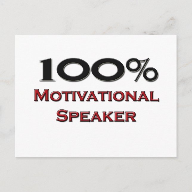 Postal 100 Por Ciento De Oradores Motivacionales (Anverso)
