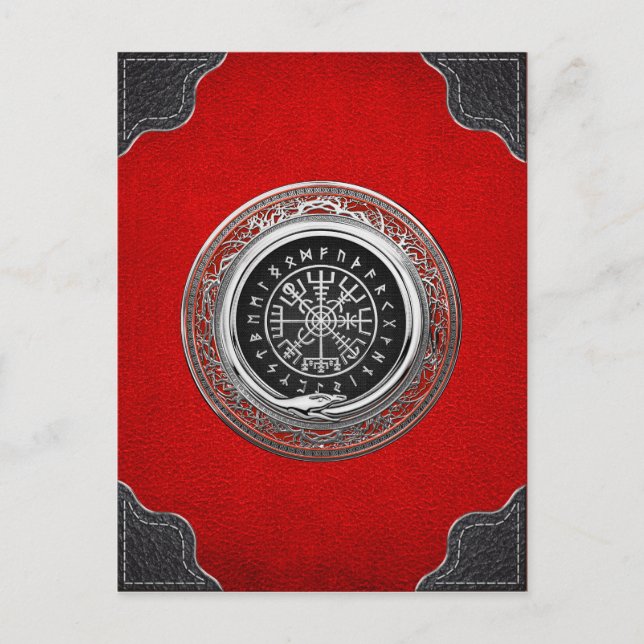 Postal [100] Vegvisir - Viking Silver Magic Runic Compass (Anverso)
