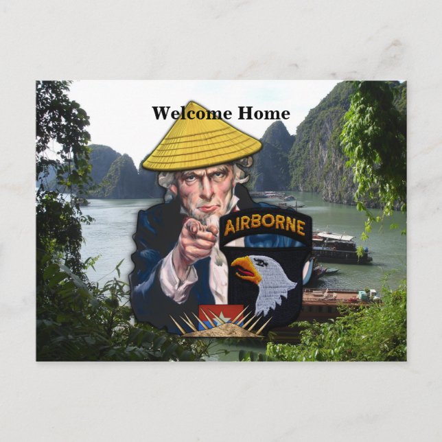 Postal 101ª división aérea parche de nombre (Anverso)