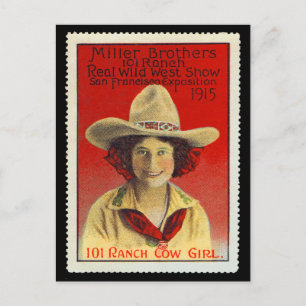 Postal 101 Ranch Cowgirl Poster estampado #4, Panamá-Pací