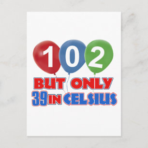 Postal 102.º diseño de cumpleaños