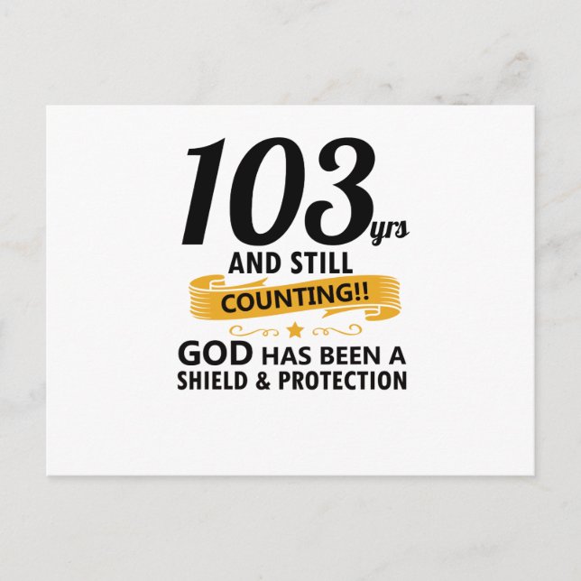 Postal 103 años y aún contando cumpleaños (Anverso)