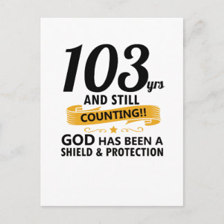 Postal 103 años y aún contando cumpleaños