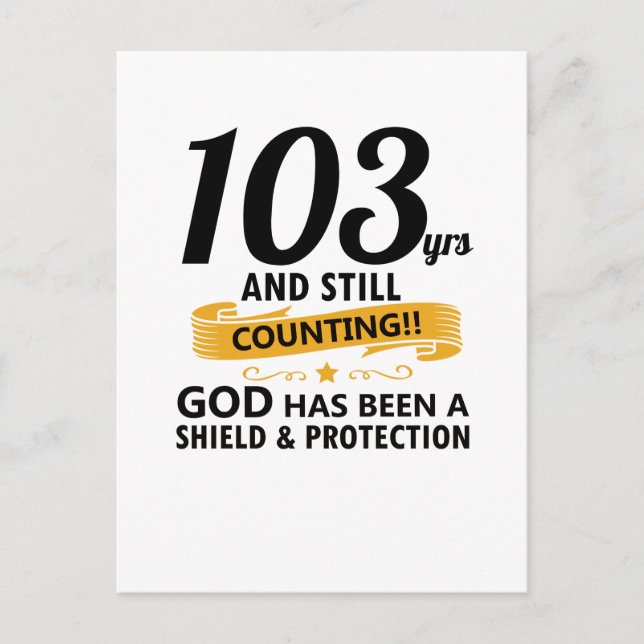 Postal 103 años y aún contando cumpleaños (Anverso)