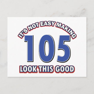 Postal 105.º diseño de cumpleaños