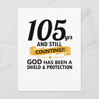 Postal 105 años y aún contando cumpleaños