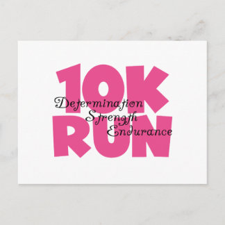 Postal 10.000 carreras de deportes rosados