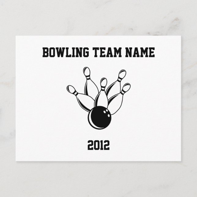 Postal 10 boliche, nombre del equipo de bolos, 2012 (Anverso)