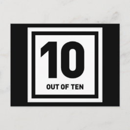 Postal 10 de diez descarados comentarios de elogio