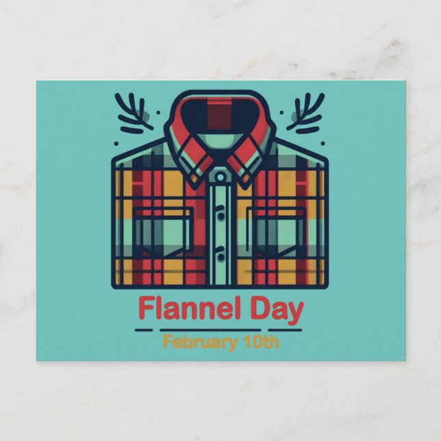 Postal 10 de febrero - Día del Flannel (Anverso)