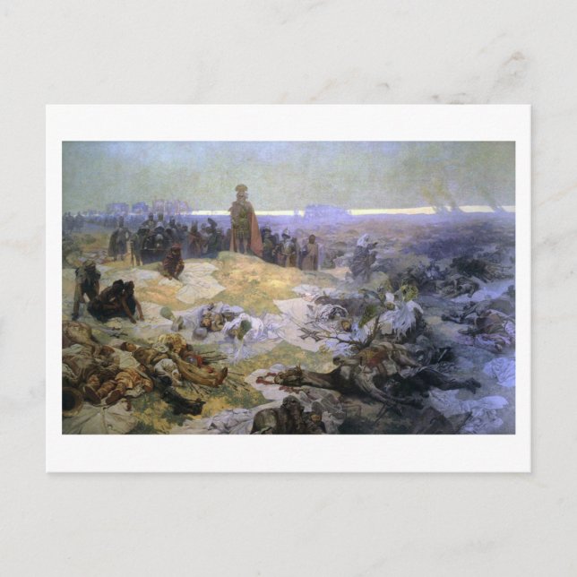 Postal #10 Después de la batalla de Grunwald, Mucha (Anverso)