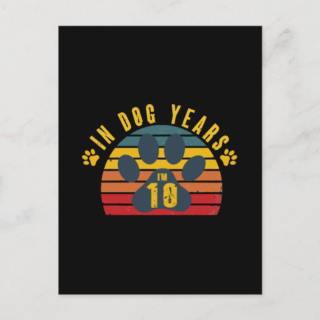 Postal 10 en años de perro (Anverso)