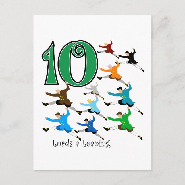 Postal 10 señores Leaping (Anverso)