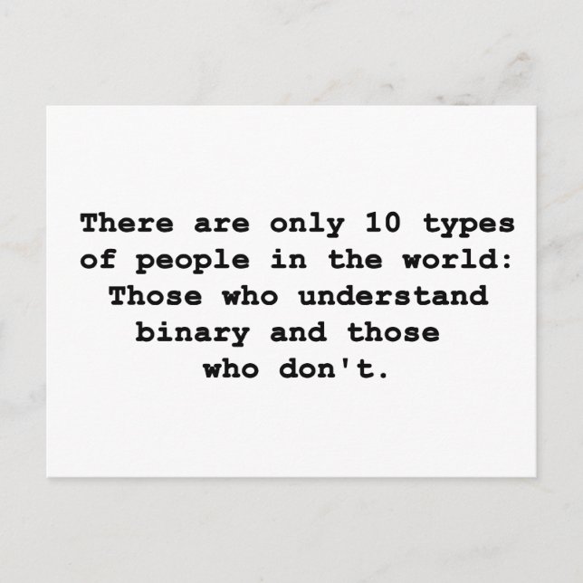 Postal 10 tipos de personas (Anverso)