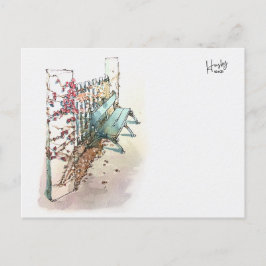 Postal 10 : Un banco con hiedra