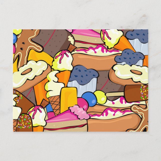 POSTAL 1104 TRATADOS DE AZÚCAR POSTRES DOUGHNUTS MUFFI (Anverso)