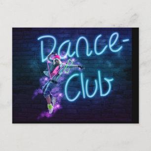 POSTAL 115 NEON DANCE CLUB CHICA DE REALISMO DIGITAL HIPH