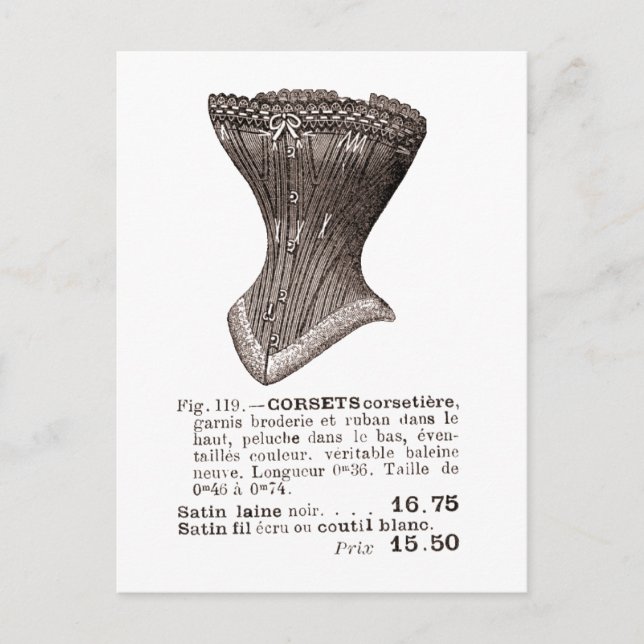 postal 119 de corset Fig. (Anverso)