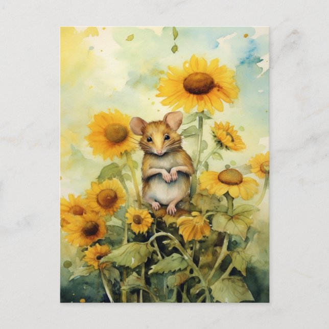 Postal 11 de 17 Sunflower Garden Miceville (Anverso)