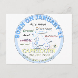 Postal 11 de enero cumpleaños - Capricornio