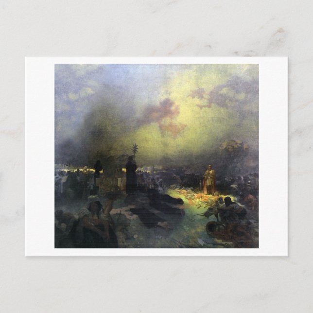 Postal #11 Después de la batalla de Vitkov Hill, Mucha (Anverso)