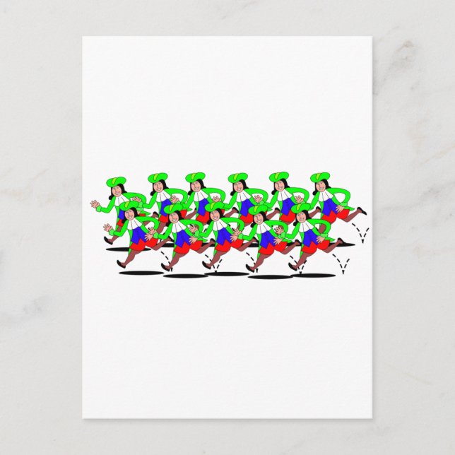 Postal 11 Lores Saltando (Anverso)