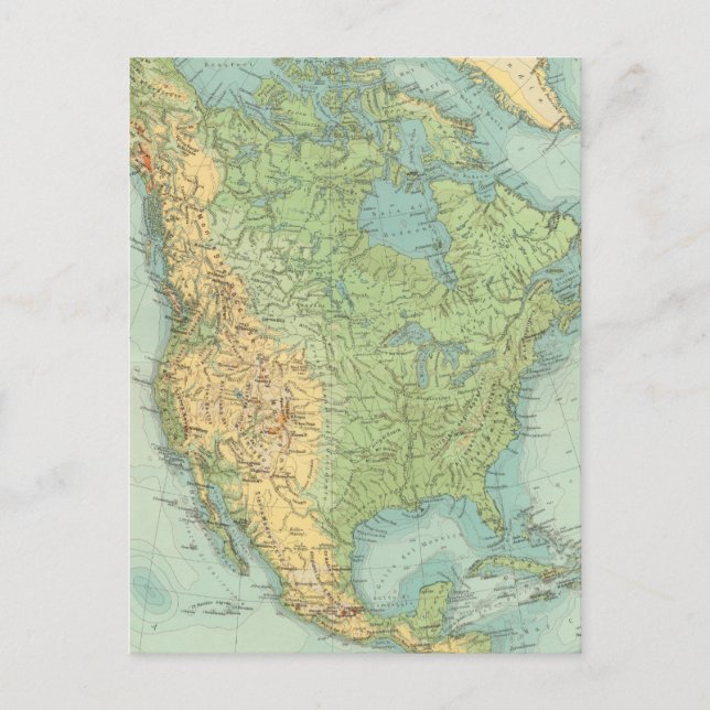 Postal 12122 Norteamérica Física (Anverso)