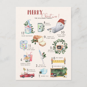 Postal 12 Días de Covid   Navidad de "Cuarentena" 