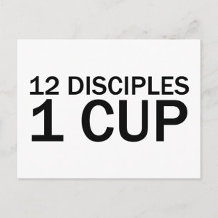 Postal 12 DISCÍPULOS, 1 TAZA Camiseta divertida de la Últ