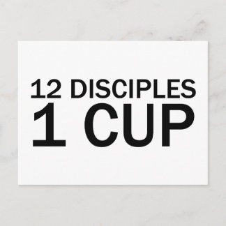 Postal 12 DISCÍPULOS, 1 TAZA Camiseta divertida de la Últ