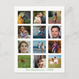 Postal 12 Fotos Familiares Collage Personalizado