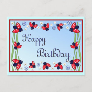 Postal 12 ladybugs