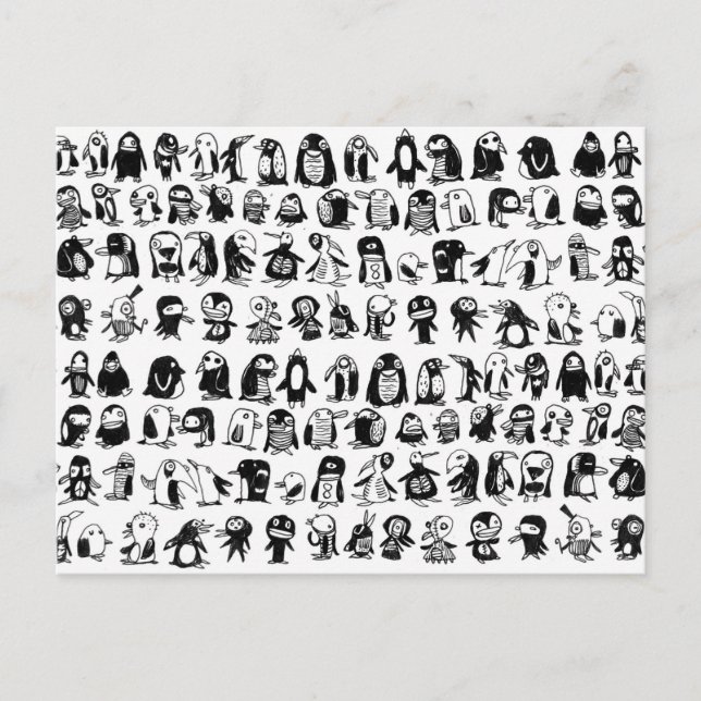 Postal 132 pingüinos (Anverso)