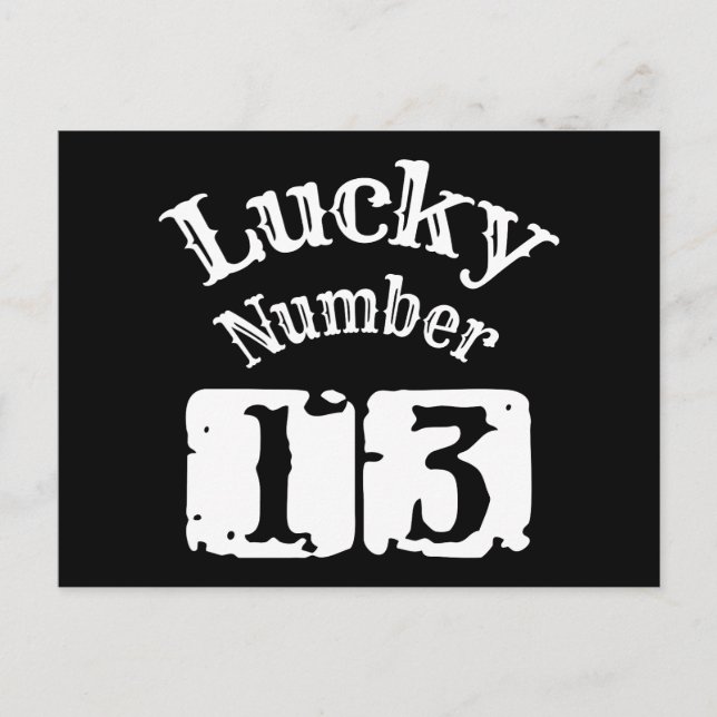 Postal 13 - Lucky Number 13 Luck (Anverso)