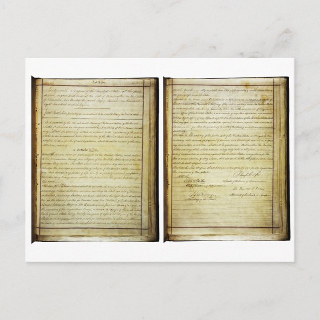 Postal 14ª Enmienda ORIGINAL Constitución de los Estados  (Anverso)