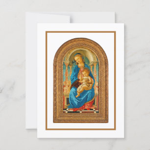 Postal 1470 Botticelli Madonna y Child Enthroned