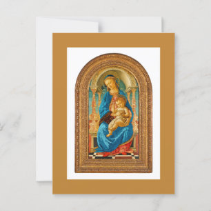 Postal 1470 Botticelli Madonna y Child Enthroned