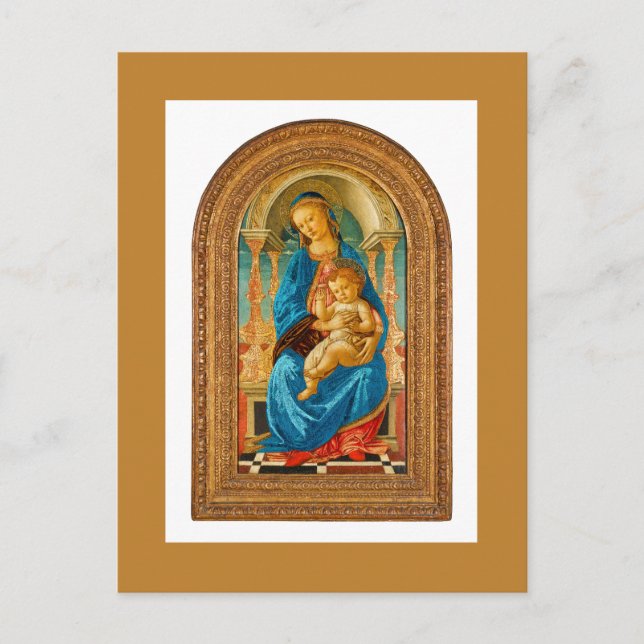 Postal 1470 Botticelli Madonna y Child Enthroned (Anverso)