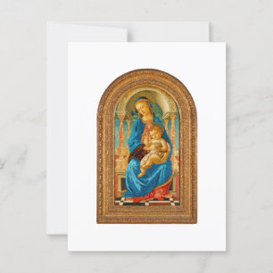 Postal 1470 Botticelli Madonna y Child Enthroned