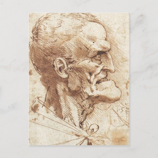 Postal 1487 1490 ) es un dibujo de Leonardo da Vinci Sour (Anverso)