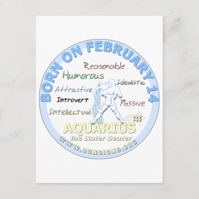 Postal 14 de febrero - Aquarius (Anverso)