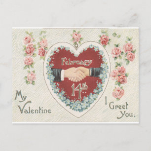 Postal 14 de febrero El día de San Valentín Vintage