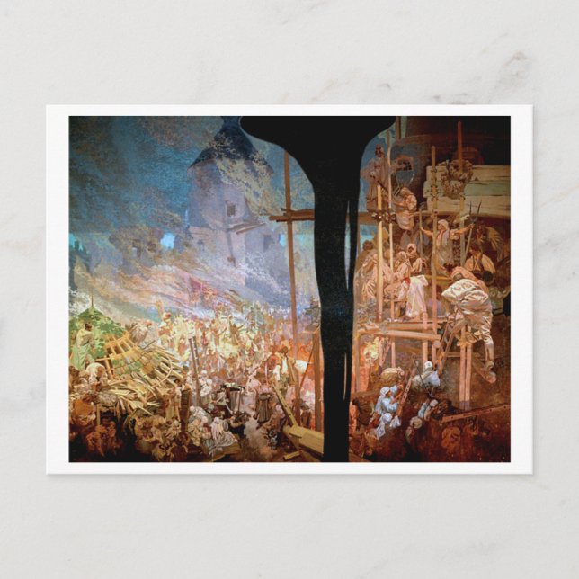 Postal #14 Defensa de Sziget contra los turcos, Mucha (Anverso)