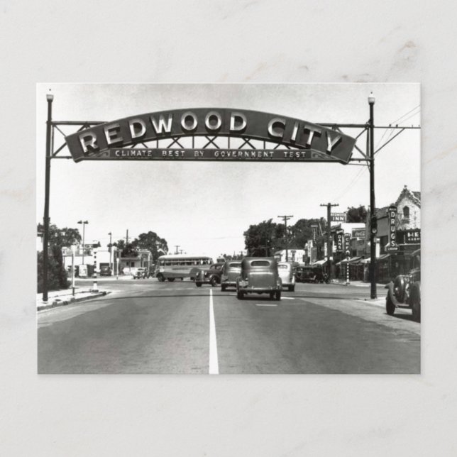 Postal 150 Aniversario de la ciudad de Redwood (Anverso)