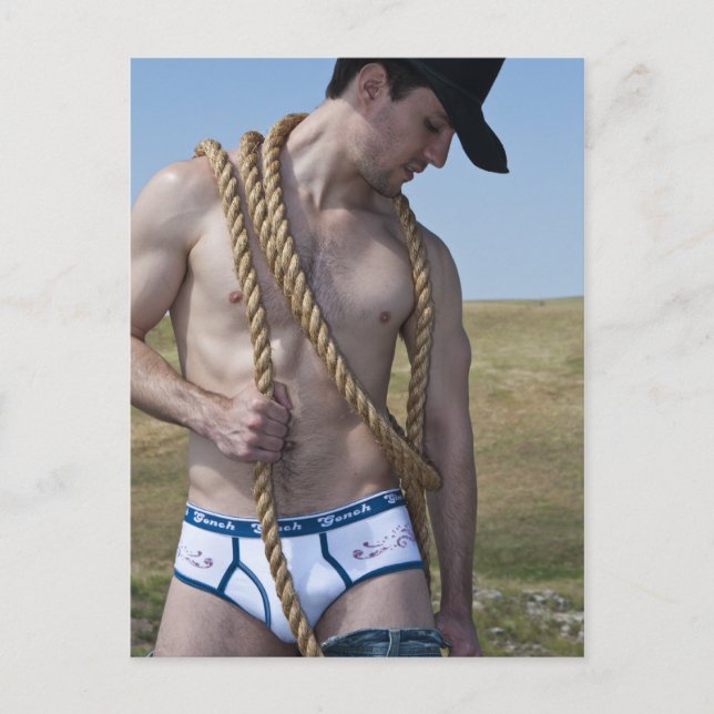 Postal 15881-RA Sexy Cowboy (Anverso)