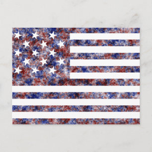 Postal 15 estrellas bandera de los EEUU