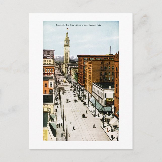 Postal 16ª calle de Glenarm Street, Denver, Colo (Anverso)