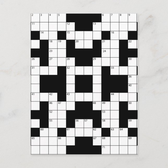 Postal 16640-crucigrama-vector de rompecabezas CROSSWORD  (Anverso)