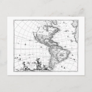 Postal 1671 Mapa Totius Americae Descriptio